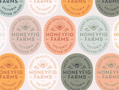 HoneyFig Farms Badge animal art branding design icon illustration illustrator lettering typography vector