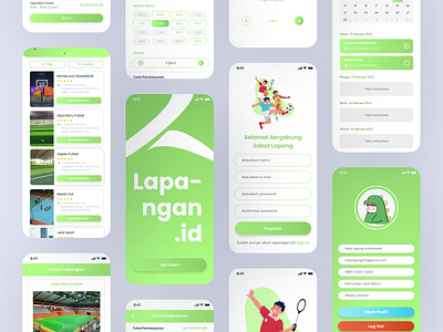 Lapangan.id animation graphic design ui