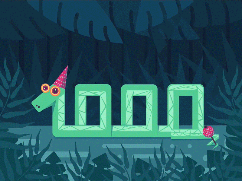 1000 Followers on Dribbble CSS animation
