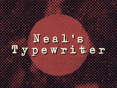 Neal's Typewriter font halftone typeface typewriter