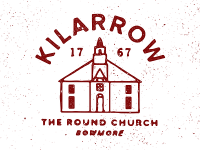 The Round Church bowmore church islay rubber stamp scotland stamp whisky