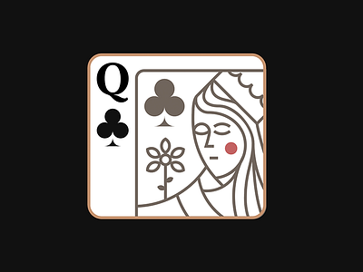 Playing Card card clubs of playing poker queen