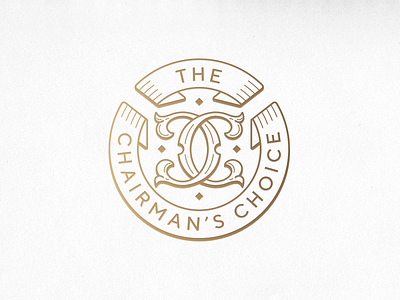 The Chairman's Choice circle gold heraldry logo mark monogram seal stamp