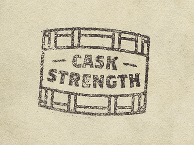 Cask Strength barrel cask emblem logo retro stamp texture type typography vintage whisky
