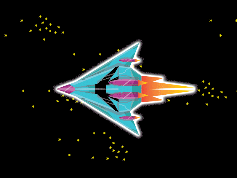 Flying Rocket after effects animation icon illustration loop animation motion graphics rocket stars vector