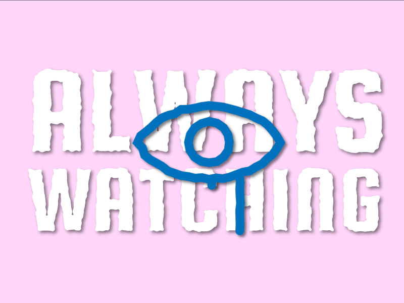 Always Watching after effects eye eyeball illustrator motion design motion graphics movement type