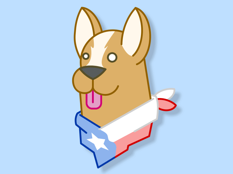 Texas Loves Dogs animation austin dog dogs gif love motion design motion graphics texas