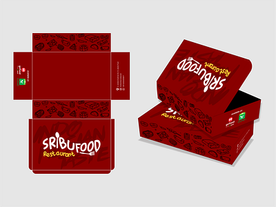 SRIBUNFOOD RESTAURANT PACKAGING DESIGN branding design graphic design logo packaging