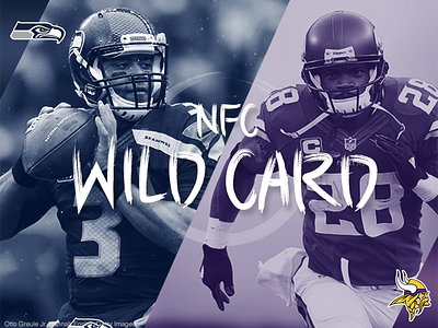 Seahawks vs. Vikings - Wild-Card Matchup football hand lettering nfl playoffs sports illustrated