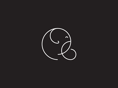 Elephant animal logo elephant line art logo minimalist simple