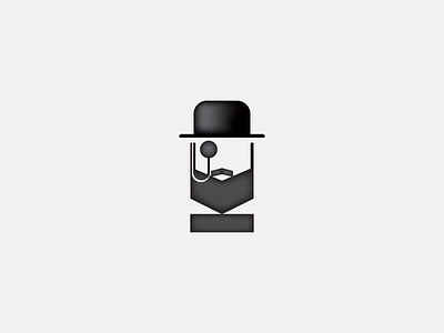 Gentleman barber fashion gentleman hat icon k kirkuk logo simple