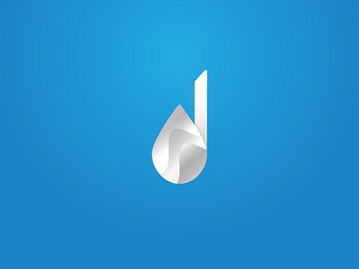 Drop blue d damla drop letter logo logos mark simple water white