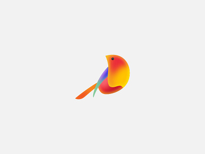 Colorful Bird bird colorful fly icon logo logos mark simple