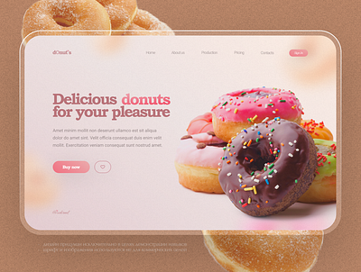 Concept "Delicious donuts" design figma landing ui ux