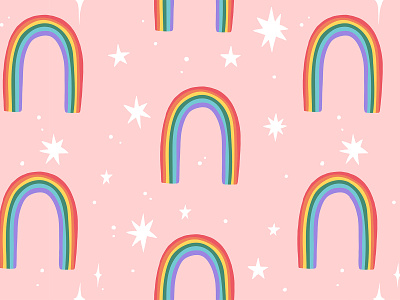 Rainbows and magic | Gay pride pattern