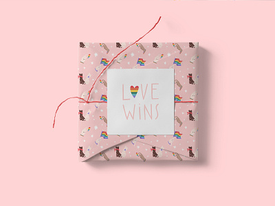 #lovewins branding card creative market cute design gay greeting happy illustration lgbt lgbtq logo month packaging pattern pink poctcard pride seamless pattern wrapping paper