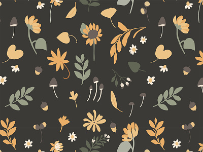 Autumn floral pattern