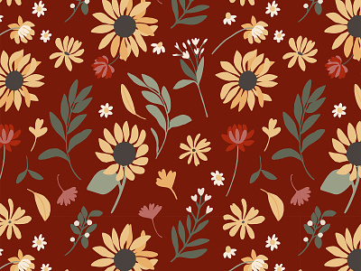 Autumn floral pattern