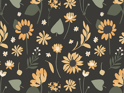 Autumn floral pattern