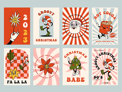 Groovy Christmas posters