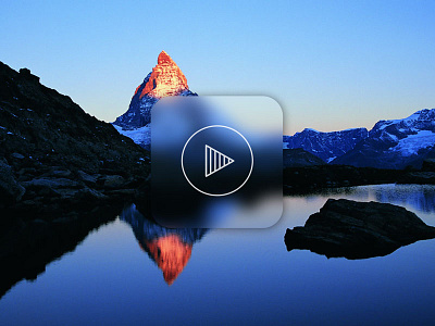 Play Mountain flat glossy icon ios7 play ui