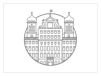 Augsburg City Hall augsburg bavarian building city flat illustration simple vector