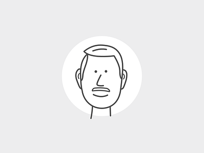 Self Profile face grey illustration logo portrait profile simple stroke symbol vector white