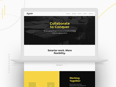New Website Trezentos black clean freelancers minimal startups ux website yellow