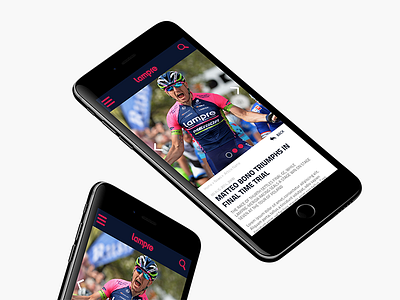 Lampre Merida App Concept android app content cycling ios mobile