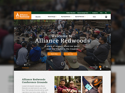 Alliance Redwoods Homepage Redesign