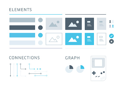 Components chart flow info sketch ui vector wireframe