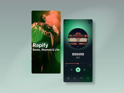 Rapify- Beats, Rhymes & Life appdesign hiphop music rap spotify streaming