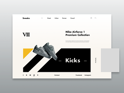 Web Design for a Sneaker Shop branding nike shoes sneakers ui ux uxui web webdesign webshop website