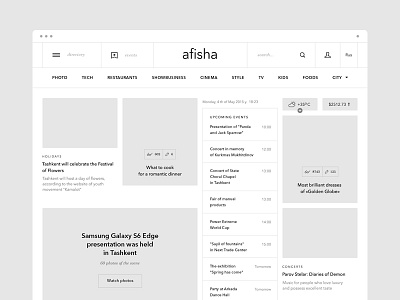 Afisha chart clean flat material mock up portal prototype sketch ui ux web design website wireframe