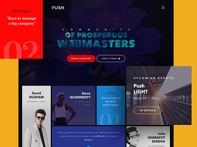 Push. Final version. business clean corporate design flat graphic design metro photoshop typography ui ux web design website