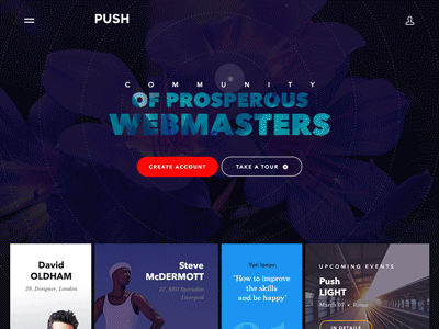 Push. Animation. ae animation design flat gif interaction metro motion typography ui ux web design website