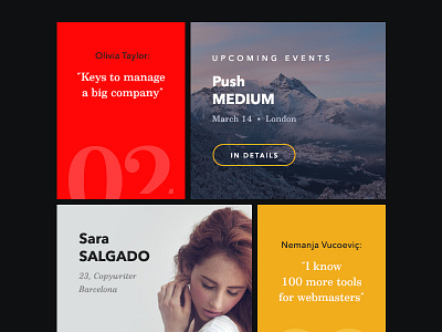 Push business clean corporate flat material metro promo typography ui ux web web design website