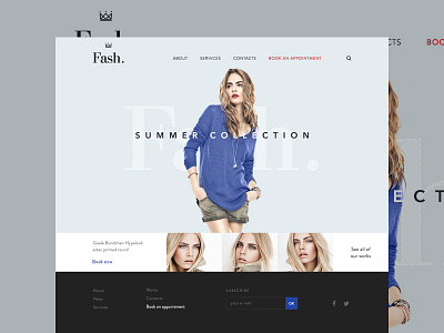 Fash. beauty business design fashion magazine online store promo style ui ux vogue website