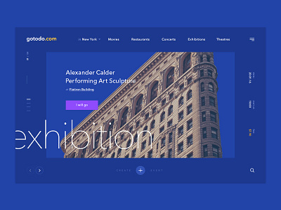 gotodo blue colors design ios material promo slider typography ui ux web website