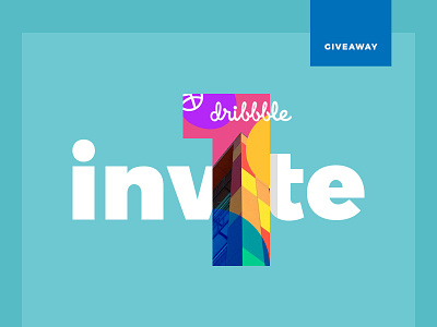 Dribbble Invite colors dribbble flat giveaway illustration invitation invite
