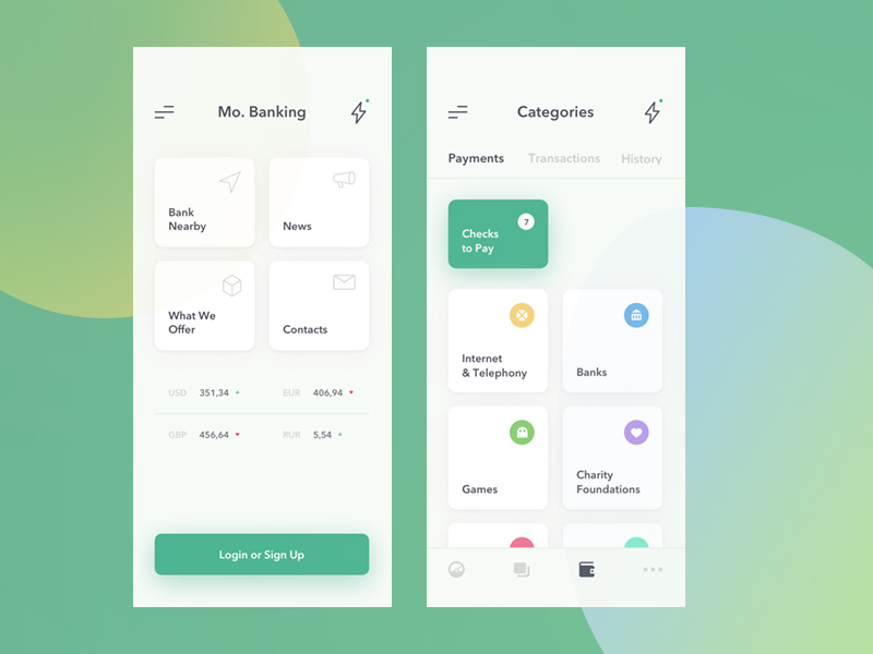 Mo. Banking by Sherzod Mirzaakhmedov on Dribbble