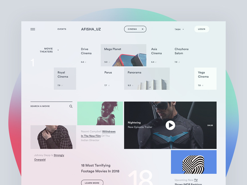 afisha_uz by Sherzod Mirzaakhmedov on Dribbble