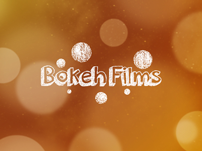 Bokeh Films Logo bokeh graphic design handmade illustrator logo orange photoshop