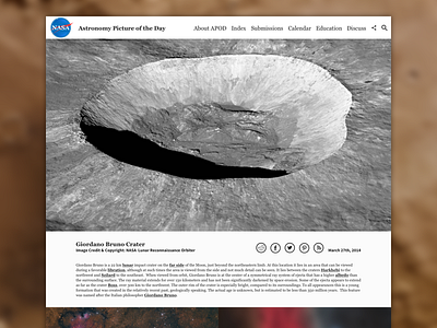 NASA APOD Concept astronomy color concept day logo nasa picture space web design website