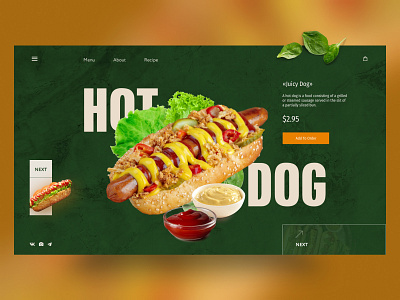 Hotdog / concept branding burger concept cooking design fastfood figma food hotdog hotdogs illustration logo promo ui ux uxui vector webdesign webdesigner website