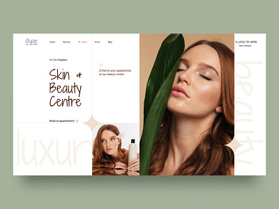 Skin & Beauty Centre II beauty branding concept design figma inspiration landingpage promo skin ui ux webdesign website
