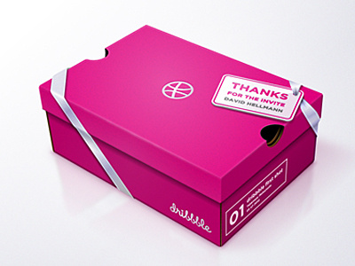 Thanks for the invite! box dribbble invitation invite