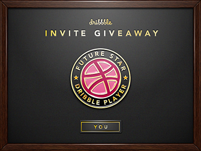 Dribbble invite giveaway! dribbble frame invite pin