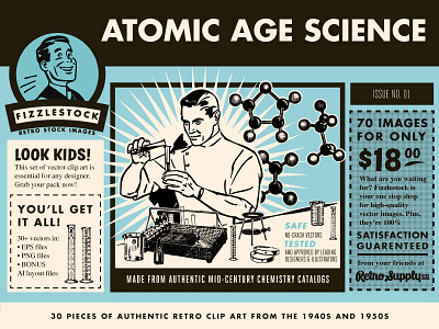 Atomic Age Science Part 1 age atomic fizzlestock retro retro supply retro supply co science vintage