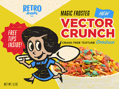 Diet Vector Textures cereal design food packaging retro retro supply retro supply co vintage